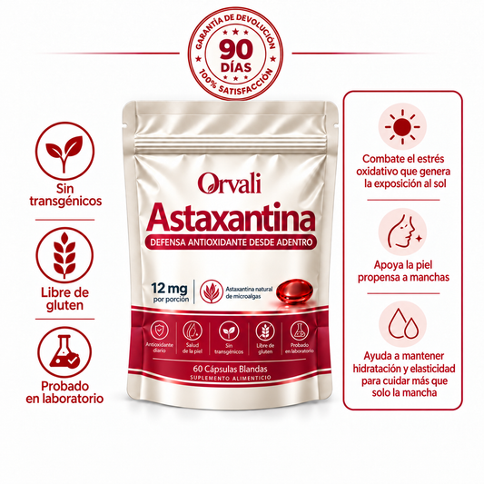 Orvali Astaxantina – Apoyo Antioxidante para la Piel